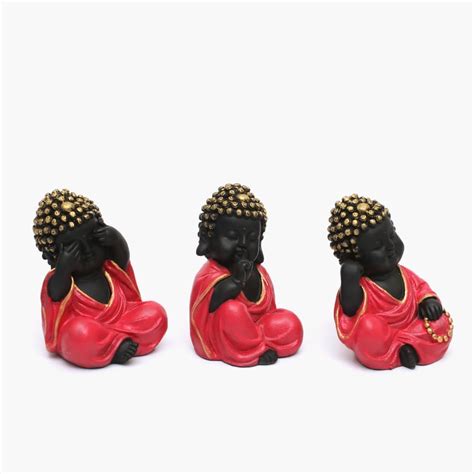 Buy VEDAS Mystical Indiana Stella Set of 3 Polyresin Monk Figurines ...