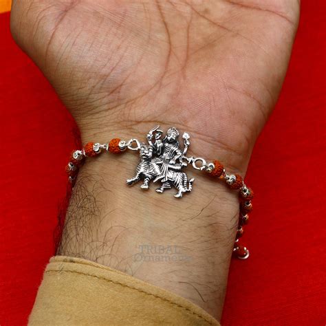 925 Sterling silver divine Durga,bhawani mataji Rakhi bracelet best gi ...