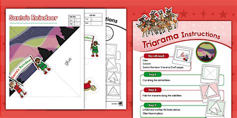 Santa's Reindeer Triarama Craft