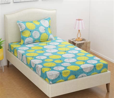 BSB HOME 3D Printed 144 TC Microfiber Double Bedsheet with 2 King Size ...