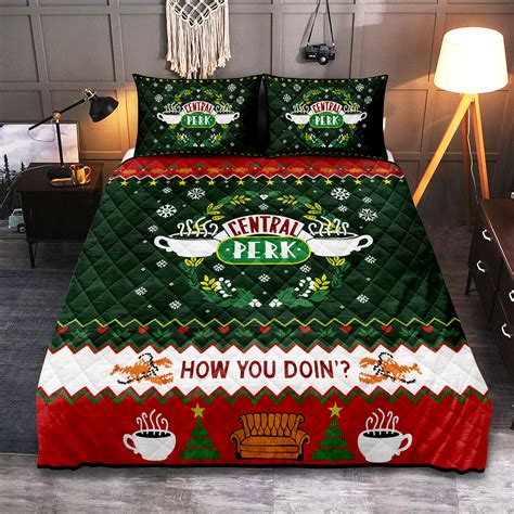 Friends Christmas Quilt Bed Sets - Nearkii