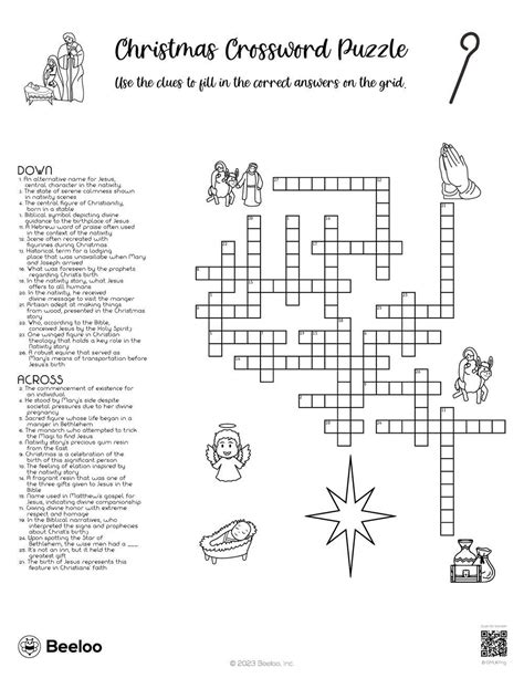 Word Of Praise Christmas Crossword | James Crossword Puzzles