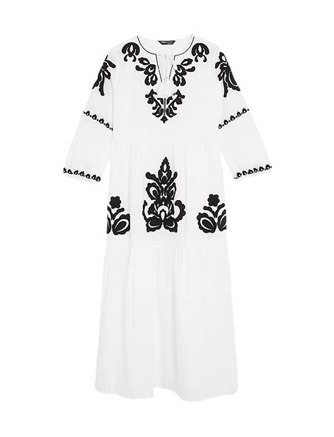 Buy Pure Cotton Midaxi Tiered Beach Dress at Marks & Spencer