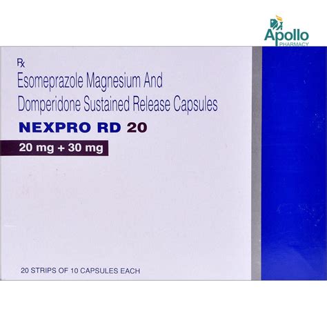 Nexpro RD 20 Capsule 10's Price, Uses, Side Effects, Composition ...