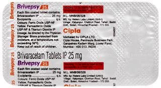 Brivepsy 25 Tablet 10 - Uses, Side Effects, Dosage, Price | Truemeds
