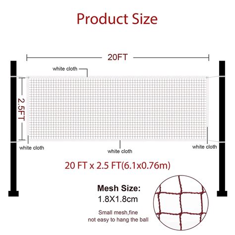 Volleyball Net Dimensions