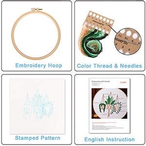 Topprosper Embroidery Kit for Adults Cross Stitch Starter Kit ...