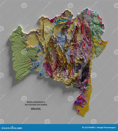 Geological Map of Bahia, Brazil Stock Illustration - Illustration of cartoon, model: 225704988