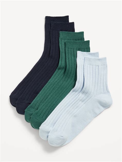 Ribbed Crew Sock 3-Pack for Women | Old Navy