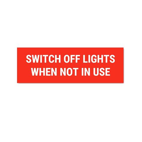 Switch Off Lights Sticker | Pack of 3 | 12 x 4 inches : Amazon.in: Home ...