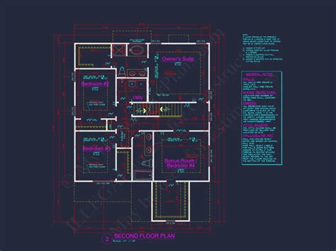 Modern Craftsman House Floor Plan: 4 Bedrooms, 2.5 Baths