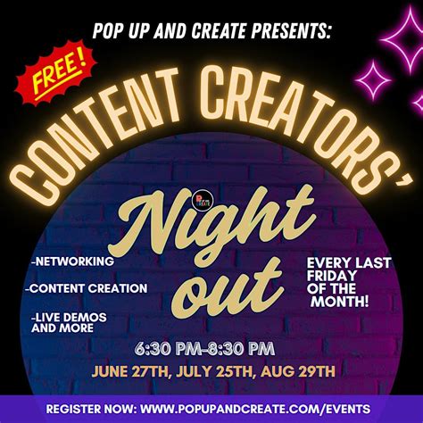 3 Year Anniversary Edition: Content Creators Night Out at Pop Up And ...