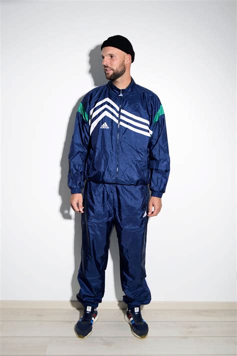 ADIDAS 80s vintage sport tracksuit in blue colour for men | Old school ...