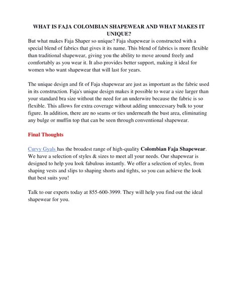 PPT - What Is Faja Columbian Shapewear and What Makes It Unique_ (1 ...