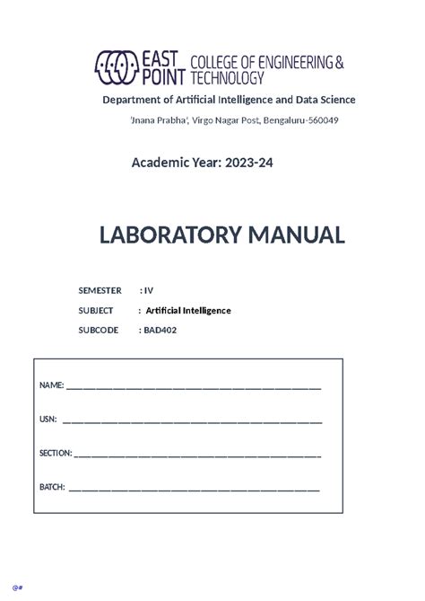 AI Lab Manual - @# 16032024 Department of Artificial Intelligence and ...