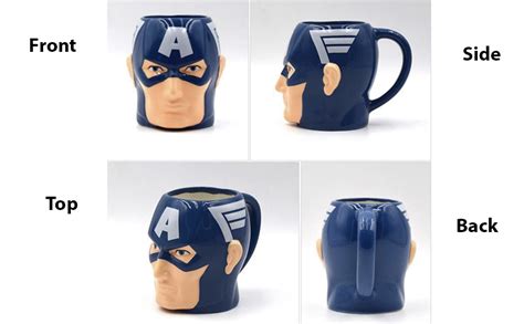 Buy BonZeal 3D Ceramic Birthday Gift Item Captain America Mug Tea ...