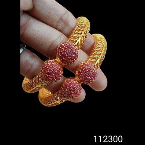 Padmawati Bangles Gold Plated Pota Stone Openable Kada Bangle ...