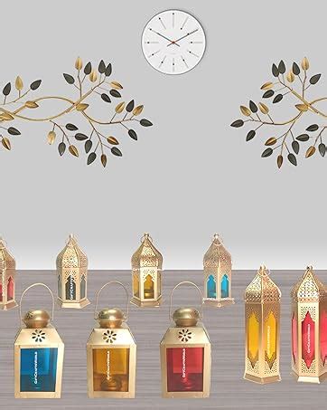GiftCraftsWorld Metal & Glass Elegant Moroccan Lanterns with Lantern ...