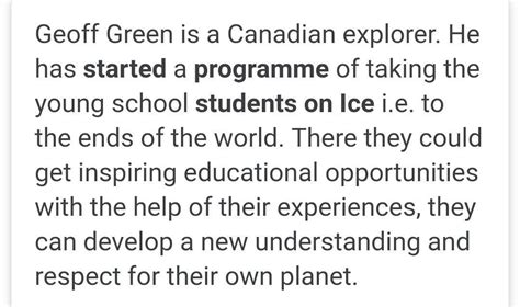 2 Who started the programme 'Student on Ice? Why? - Brainly.in