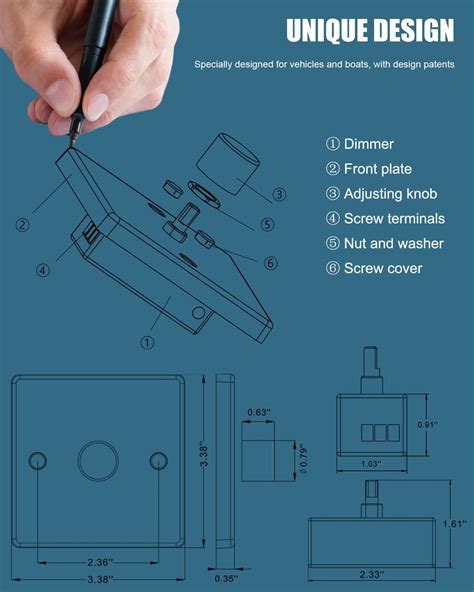Buy OPPKEPT 12V RV Dimmer Switch, Upgrade 12/24 Volt DC PWM Dimmer for ...