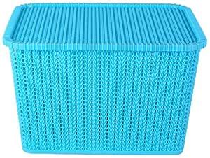 Plastic Storage Basket with Lid Basket/Big Size Plastic Rectangular ...