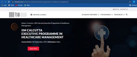 IIM Calcutta launches great course for healthcare executives @2021
