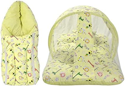 Buy Adore Stuff Baby Cotton Bedding Set with Mosquito Net and 1 Baby ...