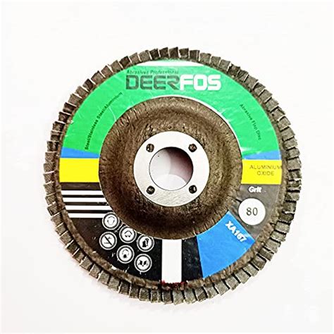 Deerfos Flap Disc 4 Inch 80 Grit for Angle Grinder Abrasive Sanding ...
