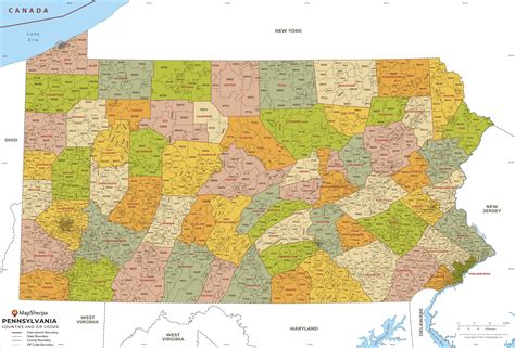 Cities And Counties In Pennsylvania A List Of PA Counties And Regions