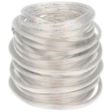 Buy Outdoor/Indoor 100 ft. L 120V Plug-In Warm White LED Rope Light ...