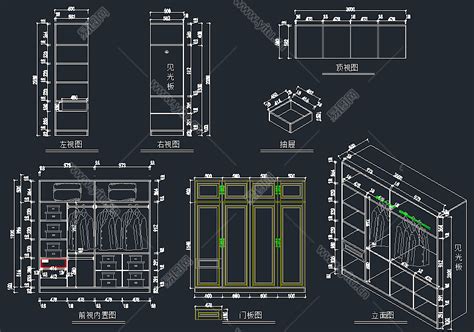 CAD室内厨房装修设计施工图立面图集 - 迅捷CAD图库