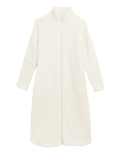 Buy Fleece Long Dressing Gown at Marks & Spencer