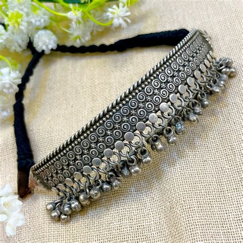 "Crimson" Silver Look Alike Choker – The Beta Girl Jewellery