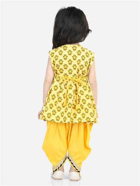 BownBee | Kids Indo Western Giraffe Printed Kurta With Dhoti