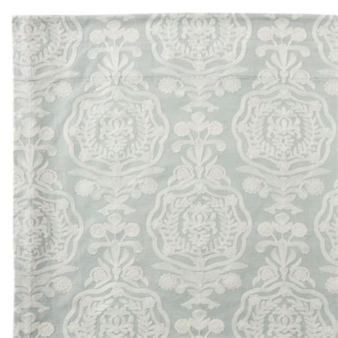 Elsbeth Crewel Embroidered Drapery Panel with Viscose-Linen Blend & Sun ...
