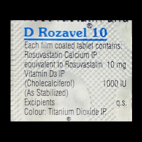 D ROZAVEL 10MG TABLET 10'S Price, Uses, Side Effects & Substitutes ...