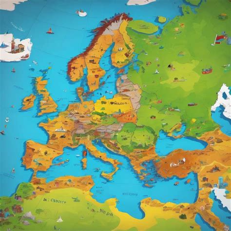 Europe Map for Kids 的图像结果