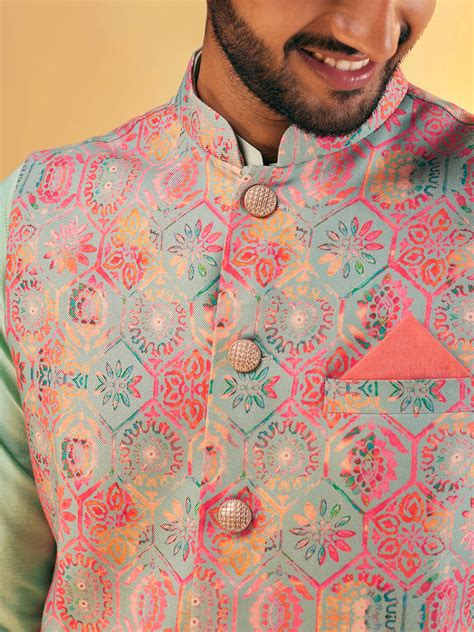 Kisah Men's Multi Nehru Jacket (Set of 1) - Kisah