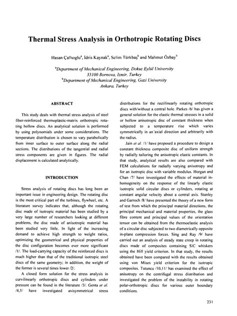 Image result for Rotating Discs Stress Analysis