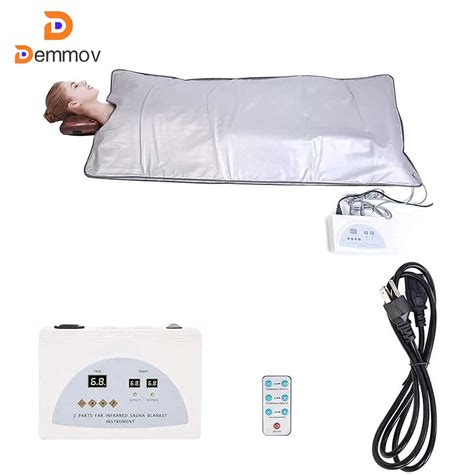 Portable Infrared Sauna Blanket, 110V Professional Sauna Blanket 2 Zone ...