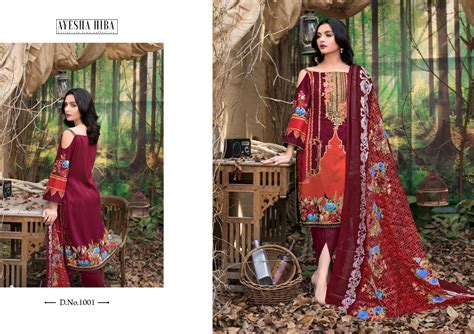 Ayesha Hiba Lawn Cotton Karachi Cotton Dress Market