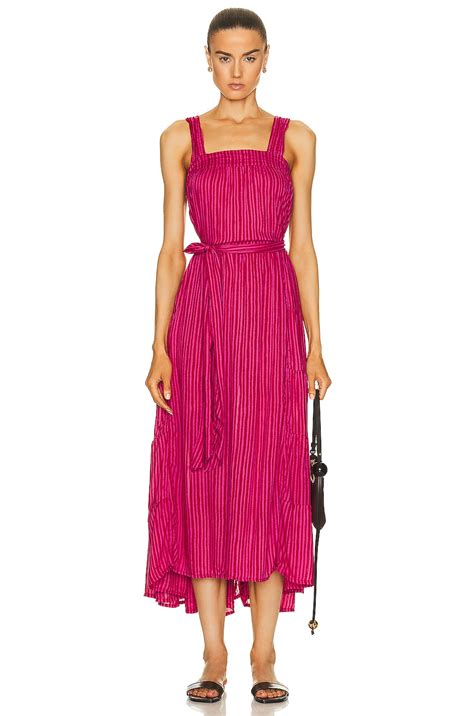 Natalie Martin Jasmine Maxi Dress in Painted Stripe Fuchsia | FWRD
