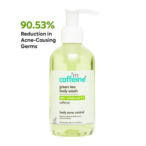 mCaffeine Green tea body wash with BHA Salicylic acid - 1%