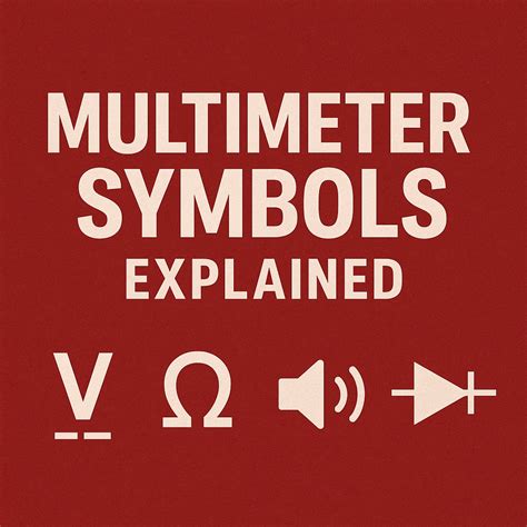 Image result for Multimeter Symbols Explained