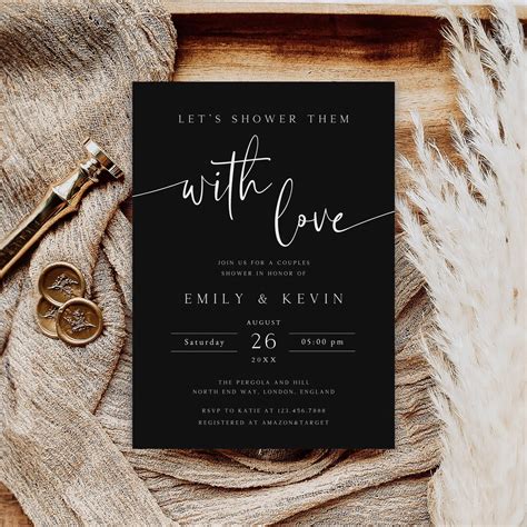 Lets Shower Them With Love Invitation, Couples Shower Invitation ...