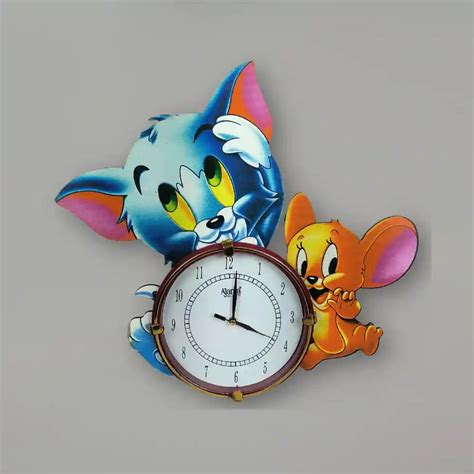 Wooden Tom and Jerry Analog Wall Clock – ClassyArtZ.com