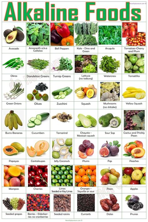 Novelty By Nature Buy Alkaline Foods Guide Poster Online India | Ubuy