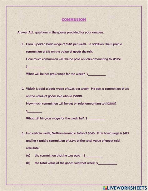 Image result for Commission Math Problems