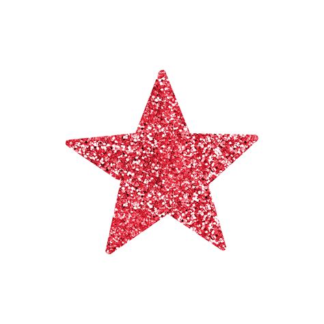 Red Glitter Star 14968370 PNG