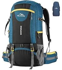 TRAWOC ALPHA 50 Litre Travel Backpack Water Resistant Daypack Bag for ...